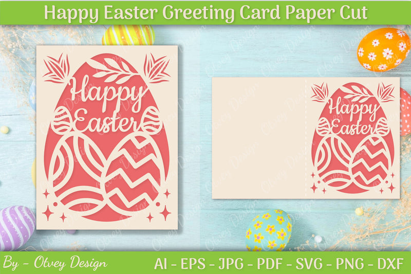Easter Greeting Card SVG Bundle 15 - CraftNest - Digital Crafting and Art
