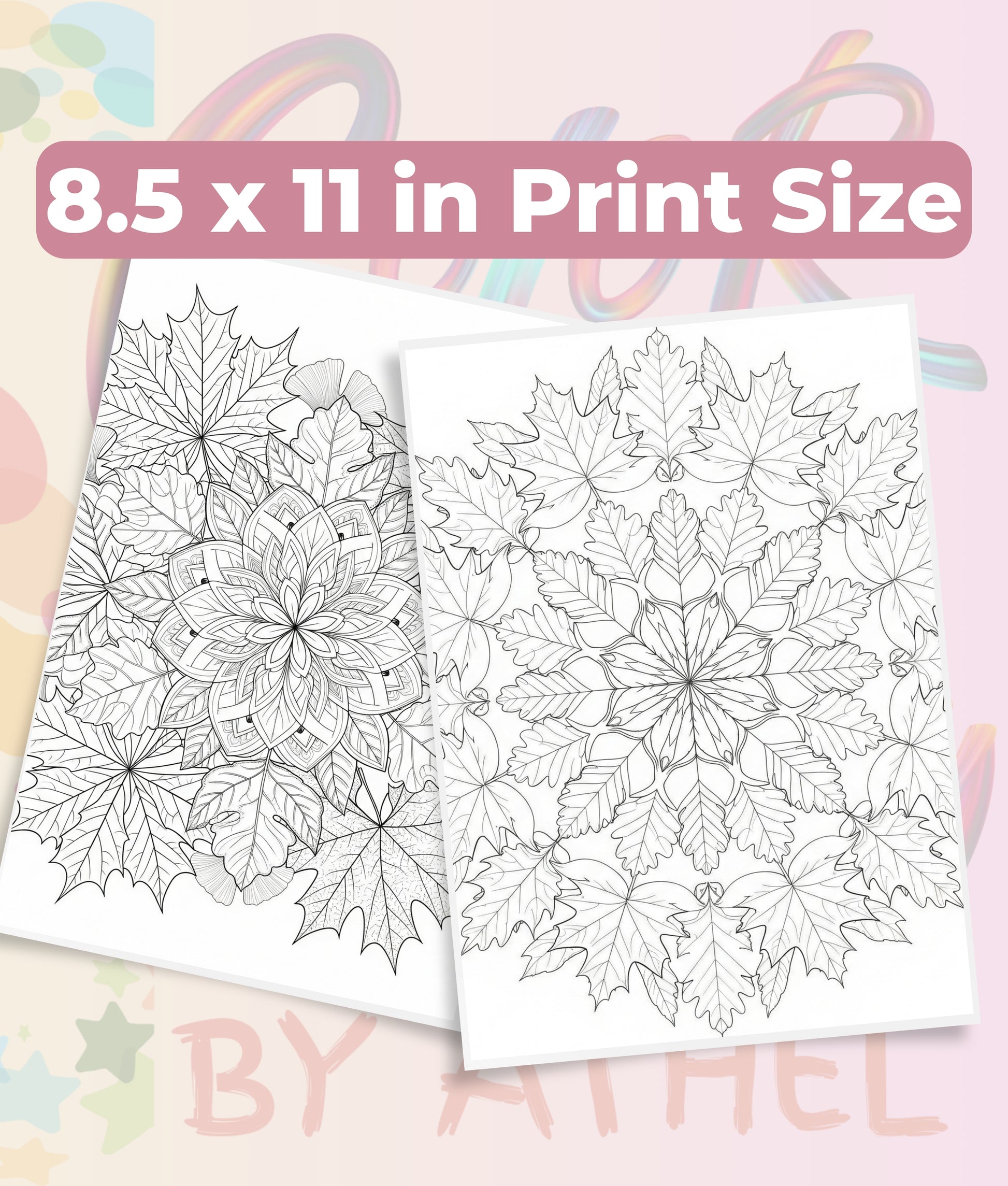 Fall Mandala & Patterns Coloring Books Bundle - CraftNest - Digital Crafting and Art