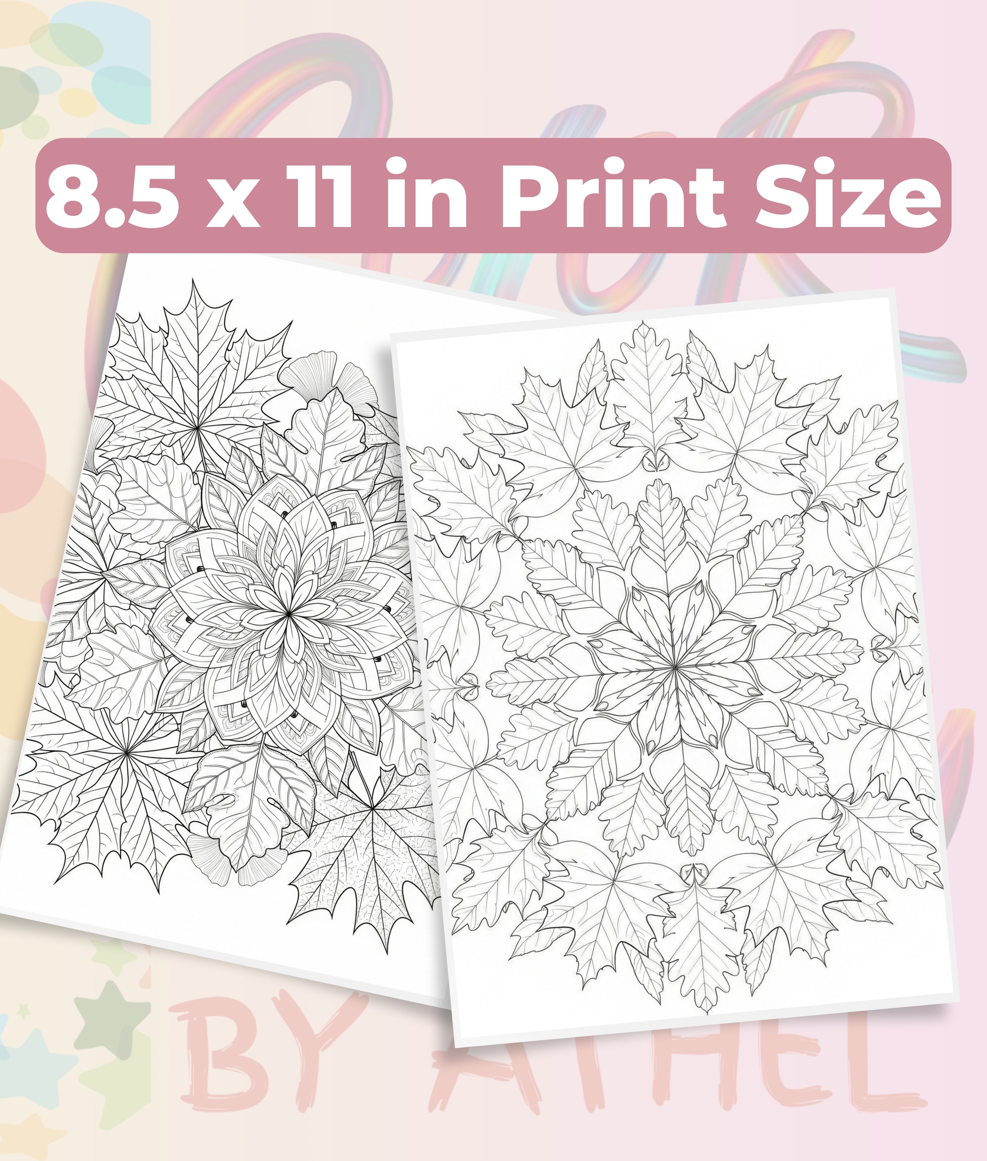 Fall Mandala & Patterns Coloring Books Bundle - CraftNest - Digital Crafting and Art