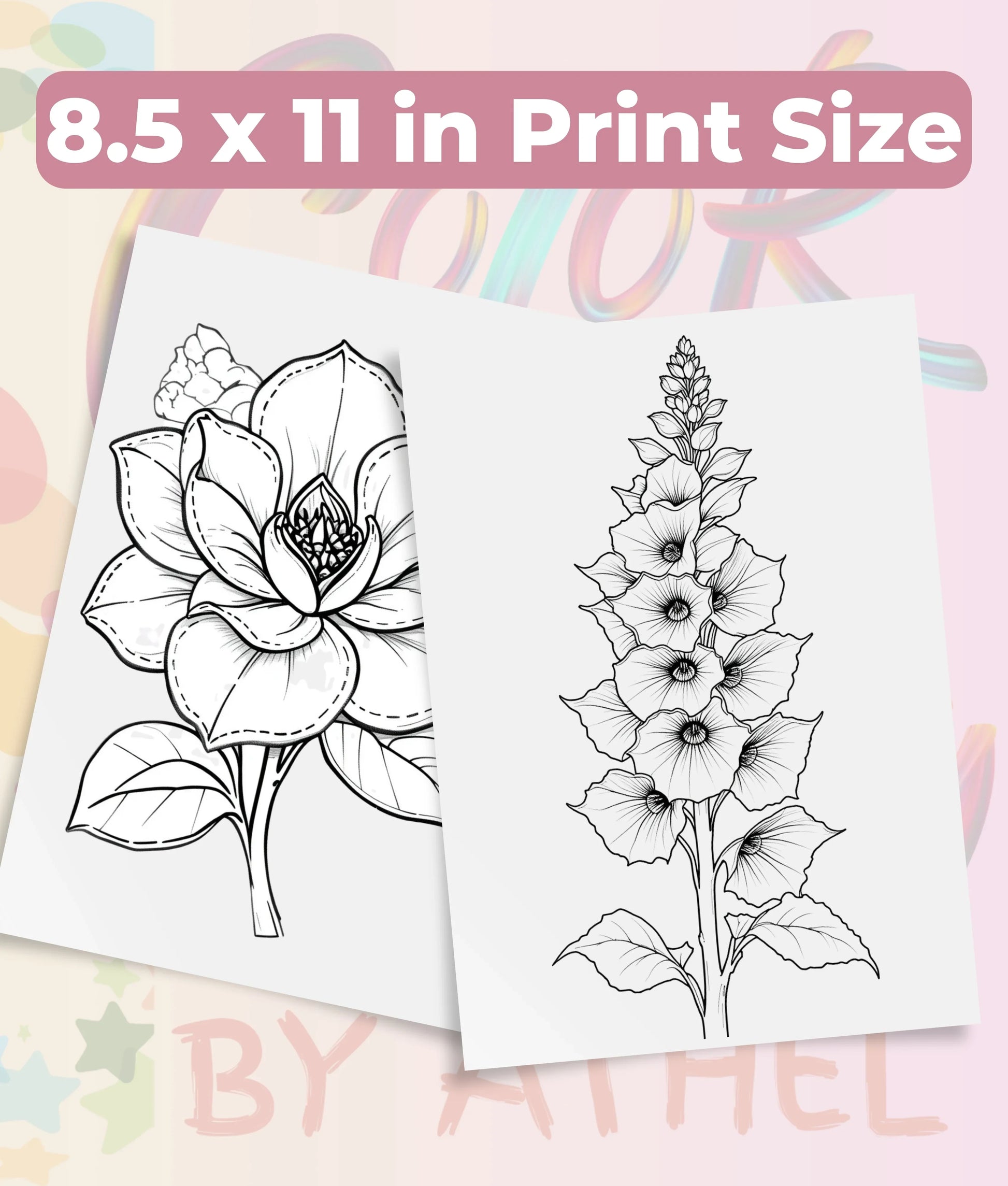 PatchworkStitched Vol 4 Flowers Coloring Books Bundle - CraftNest - Digital Crafting and Art