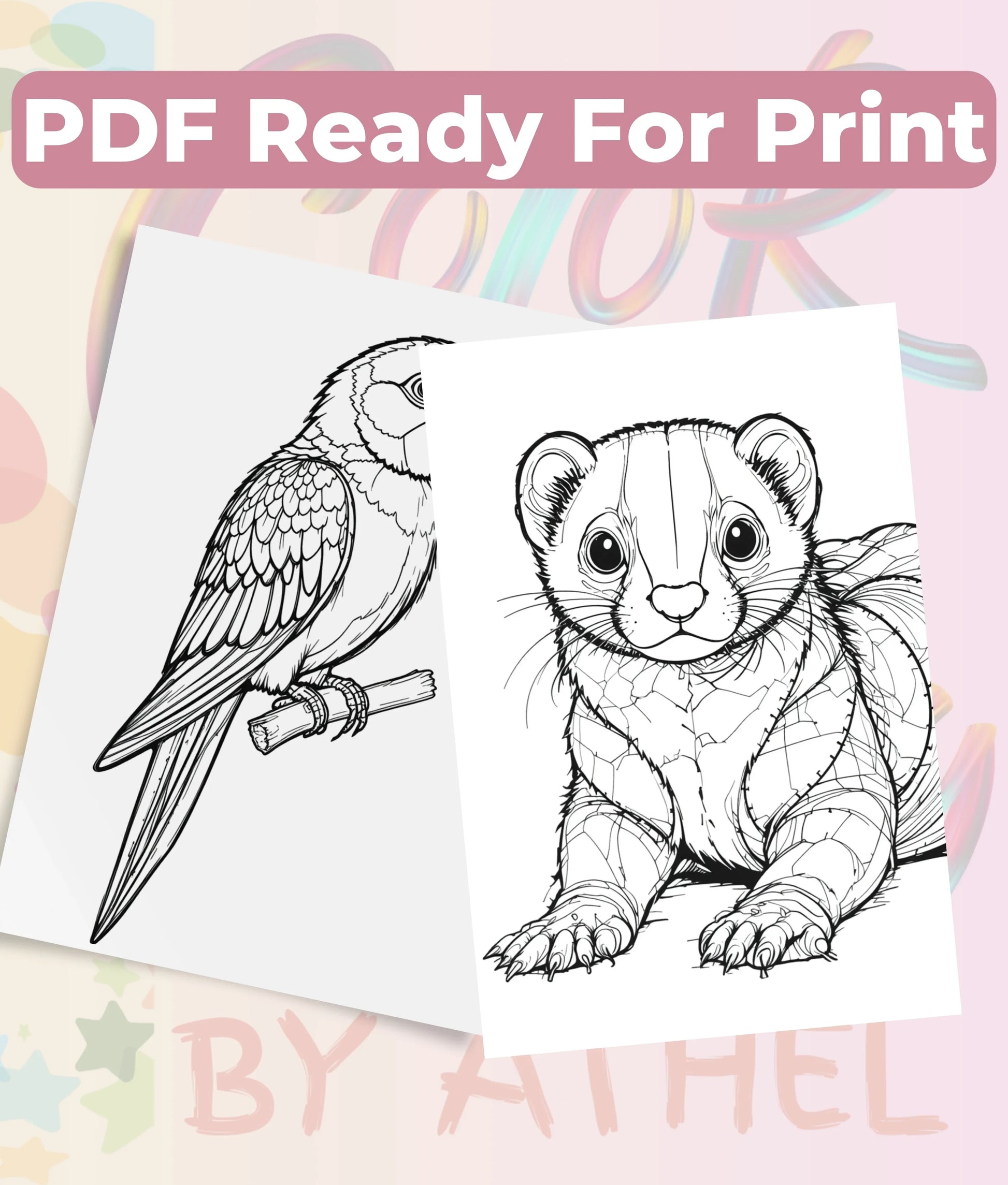 Patchwork Domestic Animals Coloring Book Bundle - CraftNest - Digital Crafting and Art