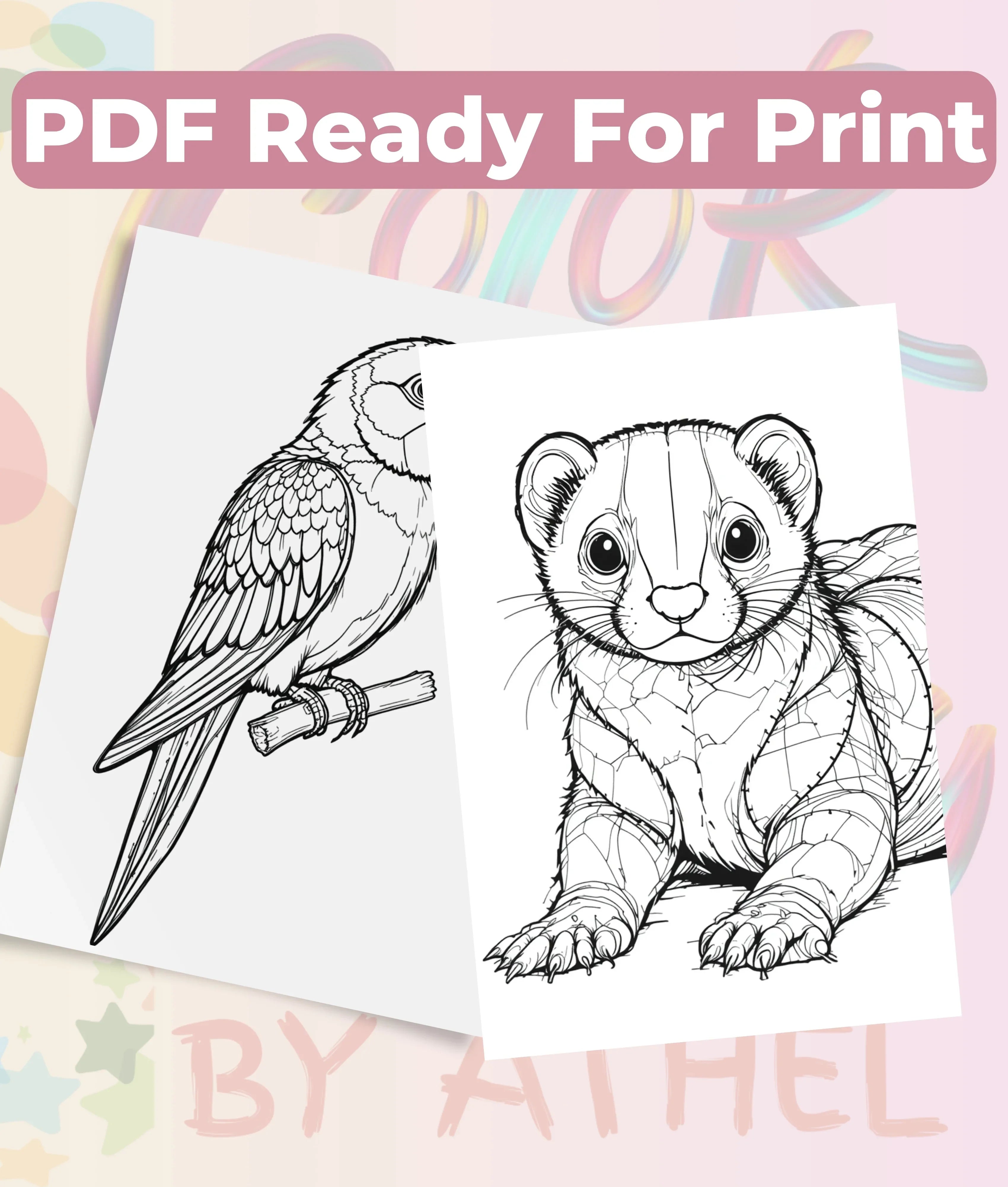 Patchwork Domestic Animals Coloring Book Bundle - CraftNest - Digital Crafting and Art
