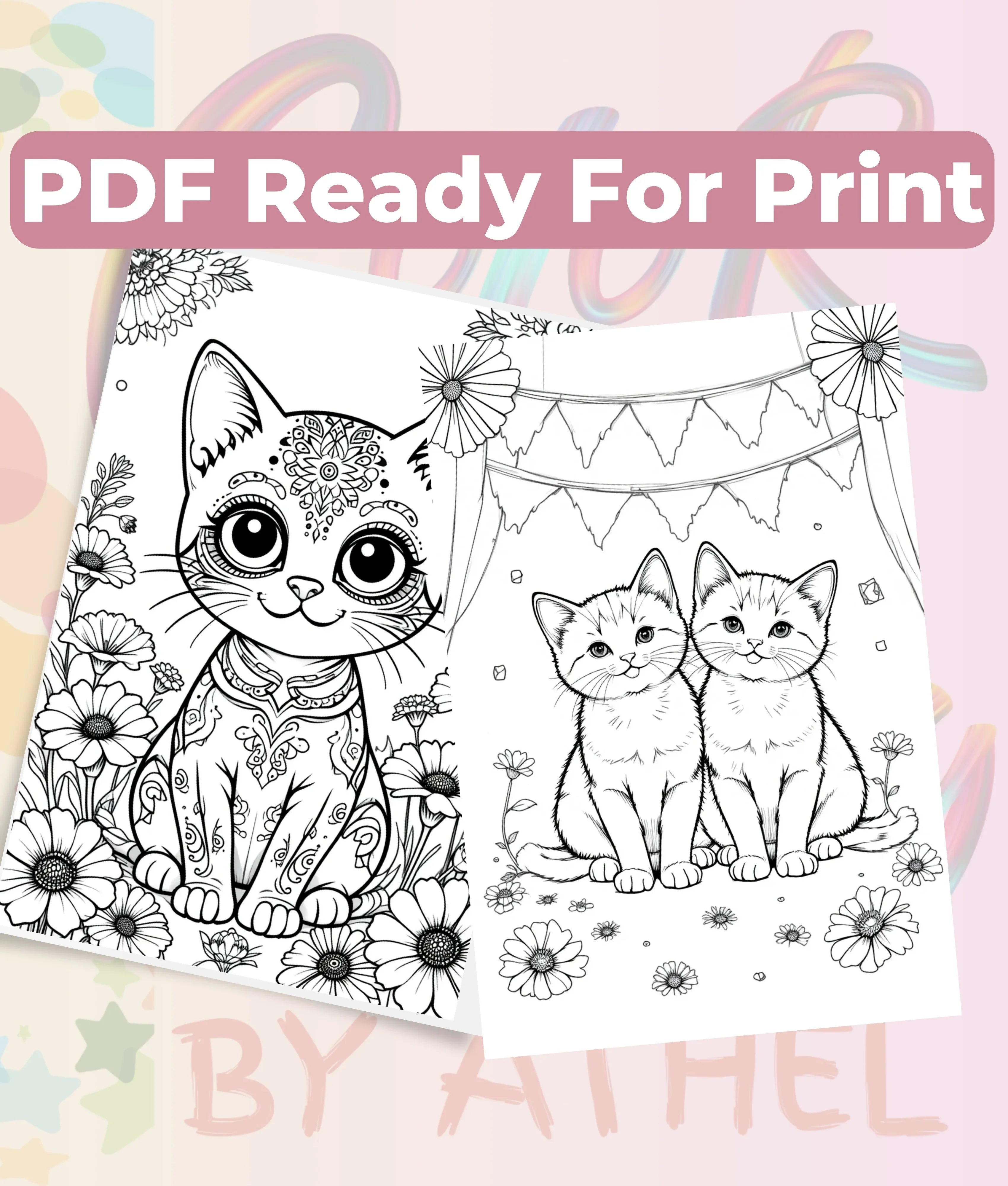 Dia de los Muertos Cats Coloring Book Bundle - CraftNest - Digital Crafting and Art