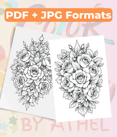 Rose Mandala Coloring Book Bundle - CraftNest - Digital Crafting and Art