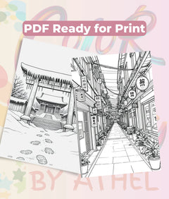 Japanese Landscape Coloring Book Bundle - CraftNest - Digital Crafting and Art