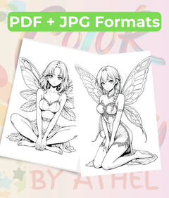 Spring Fairy Coloring Book Bundle - CraftNest - Digital Crafting and Art