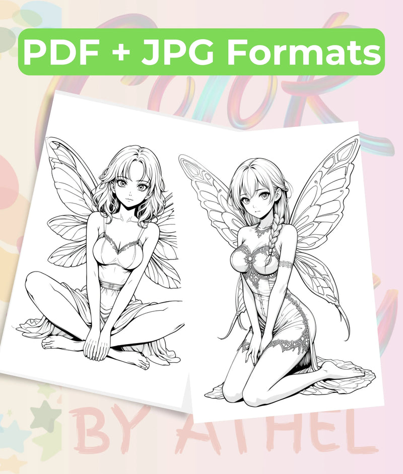 Spring Fairy Coloring Book Bundle - CraftNest - Digital Crafting and Art