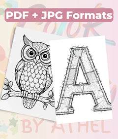 PatchworkStitched Coloring Books Bundle Vol 1 - CraftNest - Digital Crafting and Art