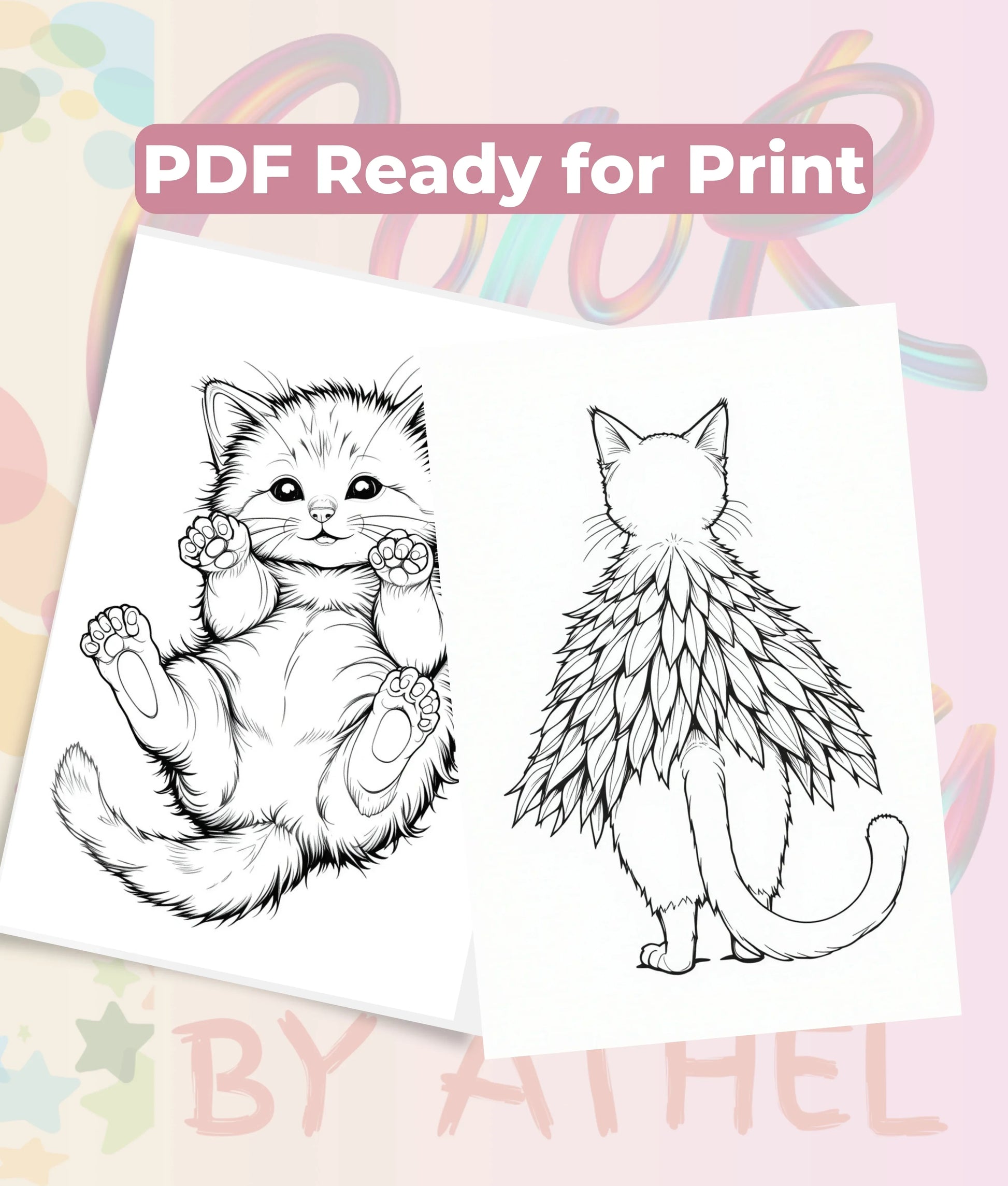 Majestic Enchanted Cats Coloring Book Bundle - CraftNest - Digital Crafting and Art