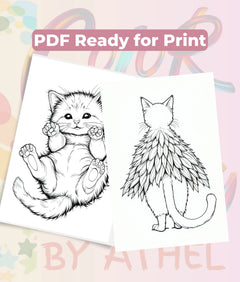 Majestic Enchanted Cats Coloring Book Bundle - CraftNest - Digital Crafting and Art