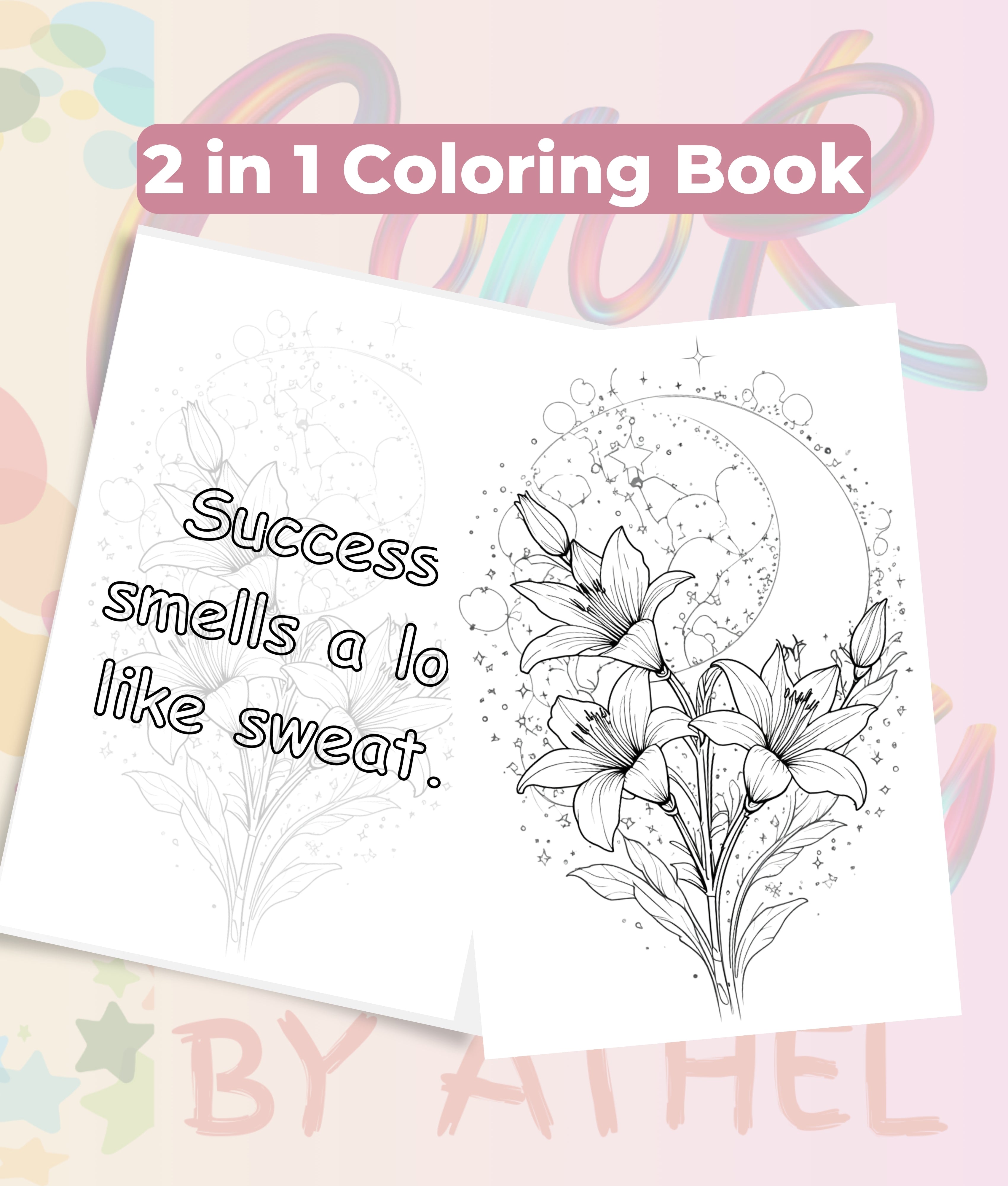 Celestial Garden Motivational Coloring Book Bundle - CraftNest - Digital Crafting and Art