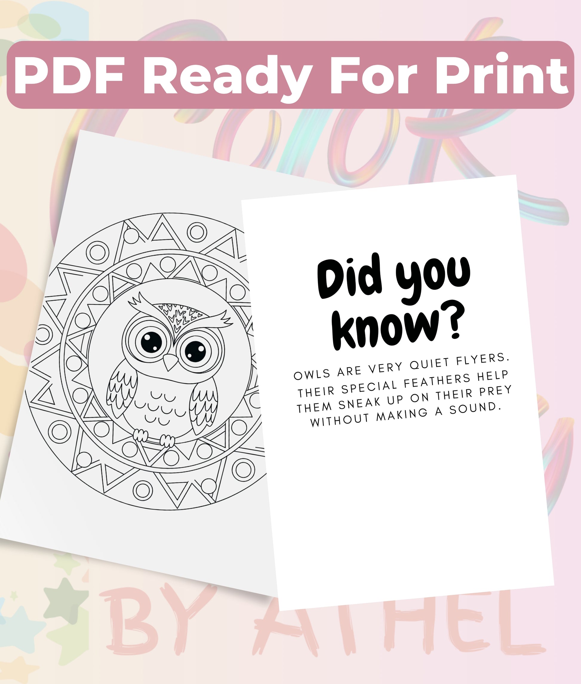 Kids Owl Mandala Coloring Book Bundle - CraftNest - Digital Crafting and Art