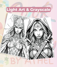 Fierce Fantasy Women Coloring Books Bundle - CraftNest - Digital Crafting and Art