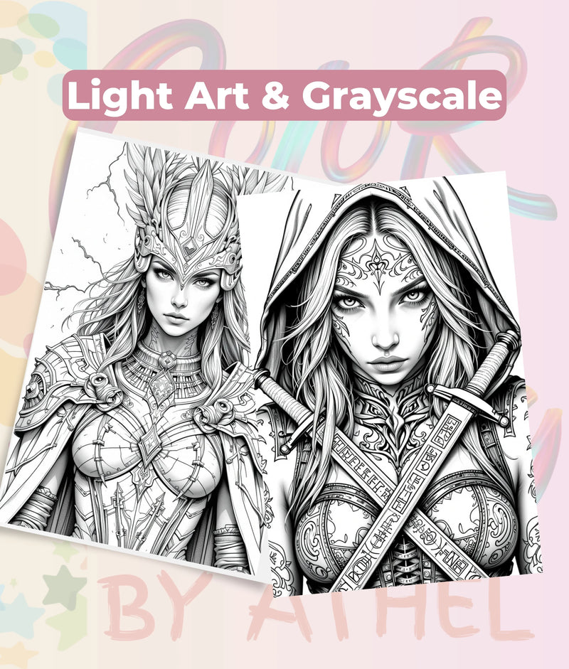 Fierce Fantasy Women Coloring Books Bundle - CraftNest - Digital Crafting and Art