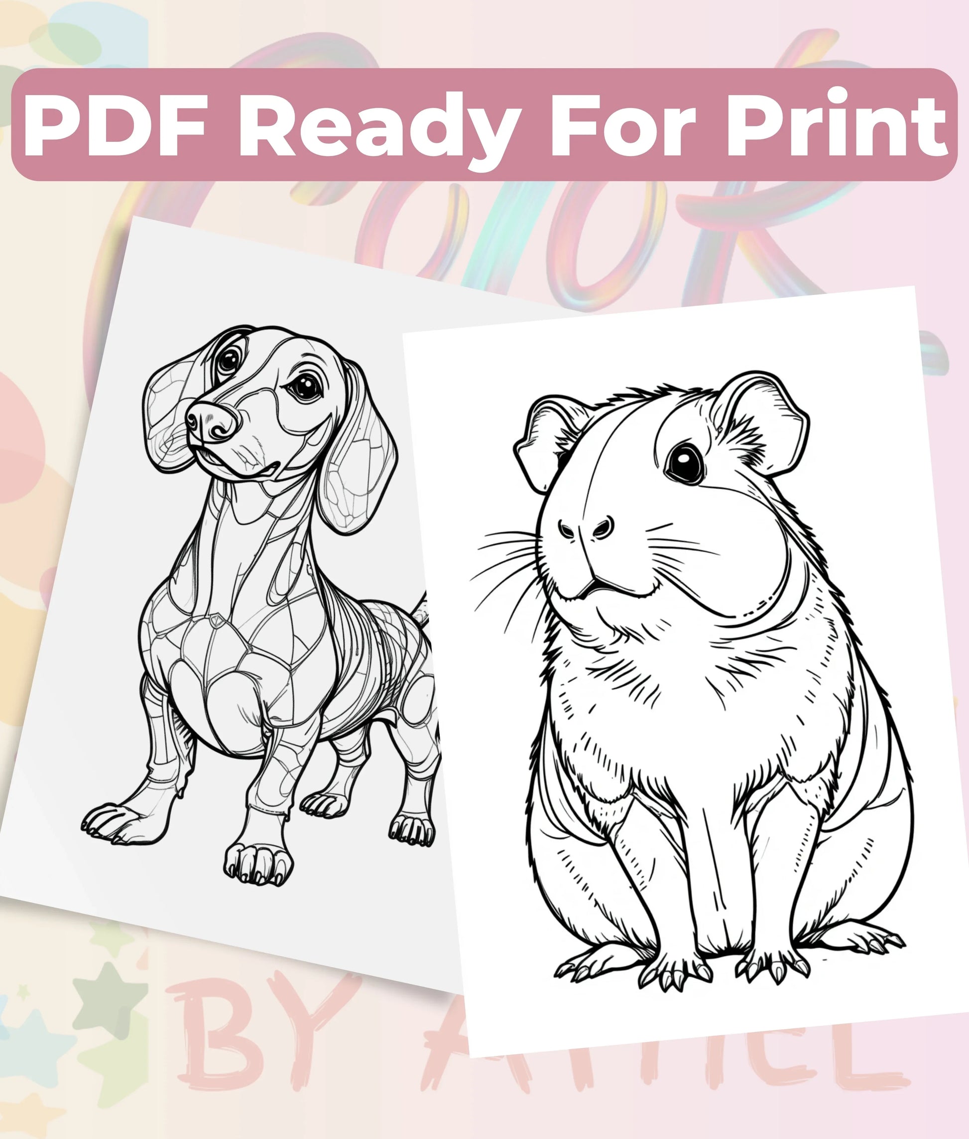 Patchwork Domestic Animals Coloring Book Bundle - CraftNest - Digital Crafting and Art