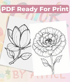 PatchworkStitched Vol 4 Flowers Coloring Books Bundle - CraftNest - Digital Crafting and Art