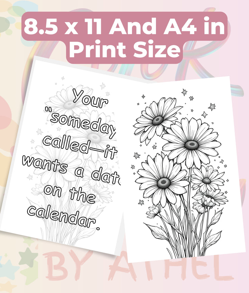 Celestial Garden Motivational Coloring Book Bundle - CraftNest - Digital Crafting and Art