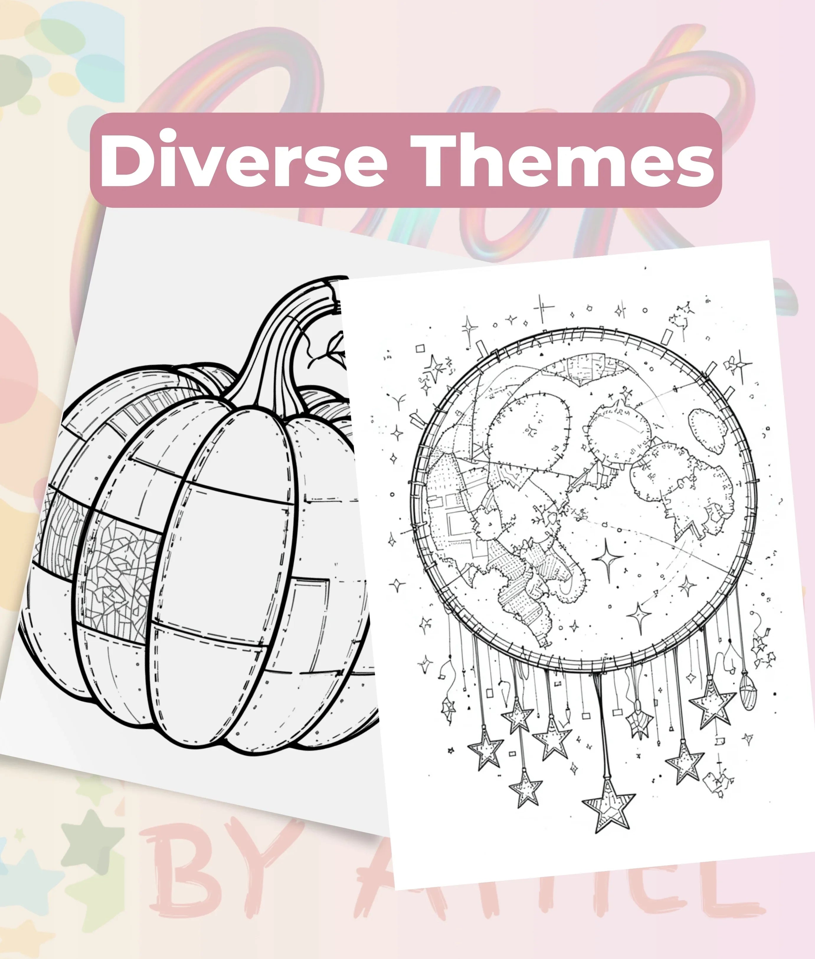 PatchworkStitched Coloring Books Bundle Vol 1 - CraftNest - Digital Crafting and Art