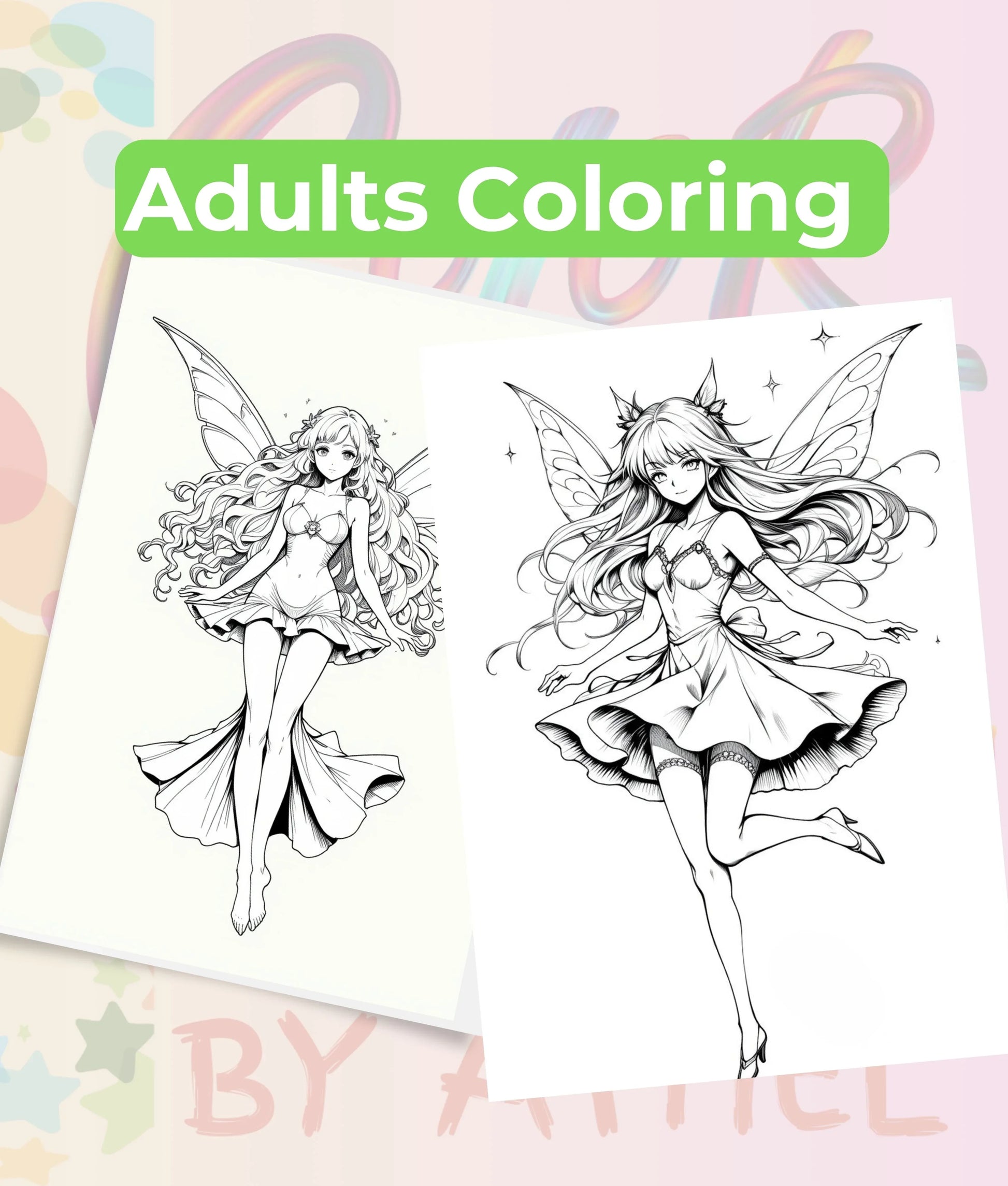 Spring Fairy Coloring Book Bundle - CraftNest - Digital Crafting and Art