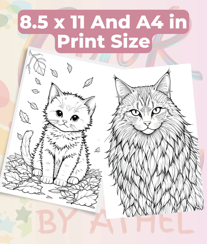 Majestic Enchanted Cats Coloring Book Bundle - CraftNest - Digital Crafting and Art