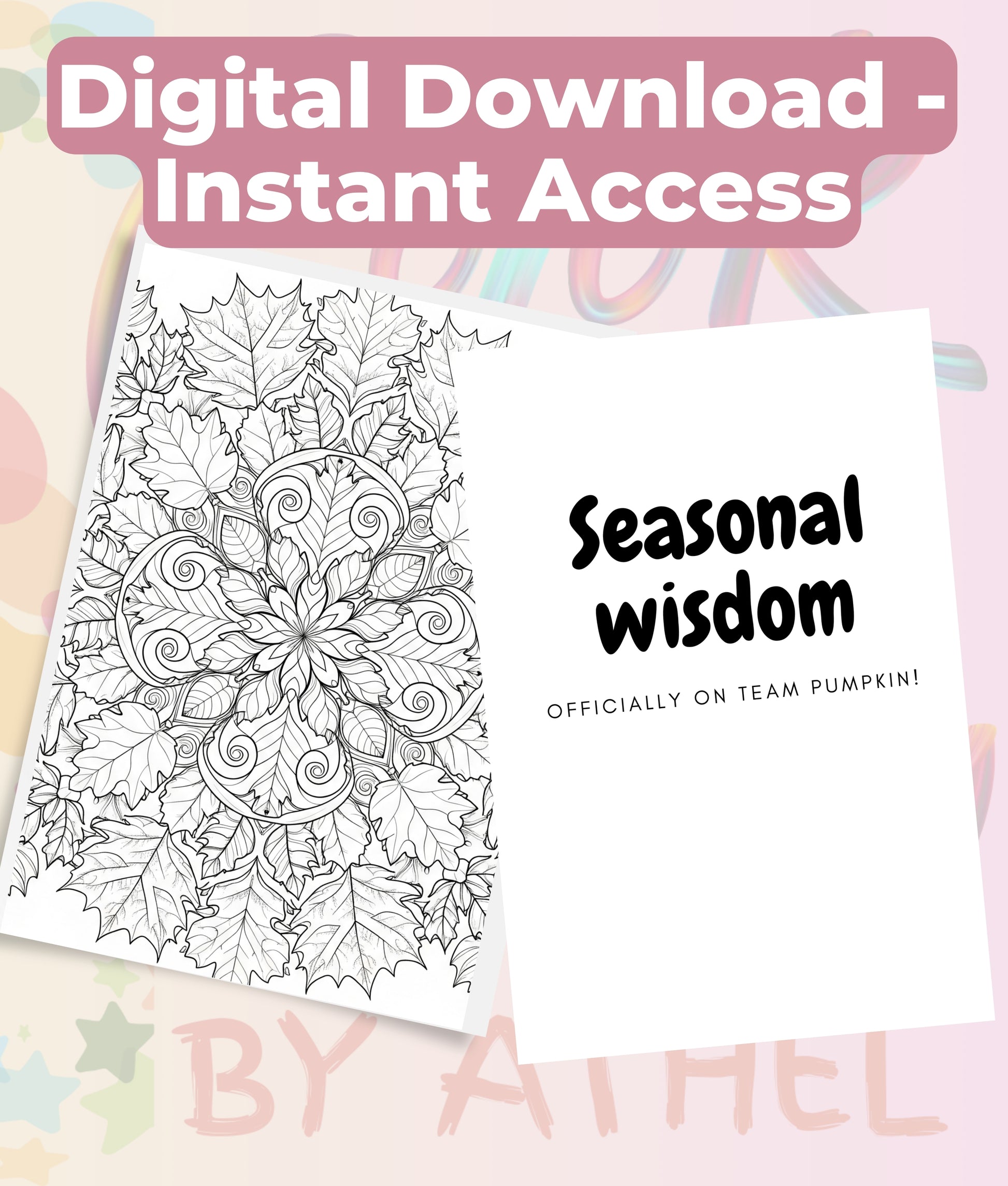 Fall Mandala & Patterns Coloring Books Bundle - CraftNest - Digital Crafting and Art