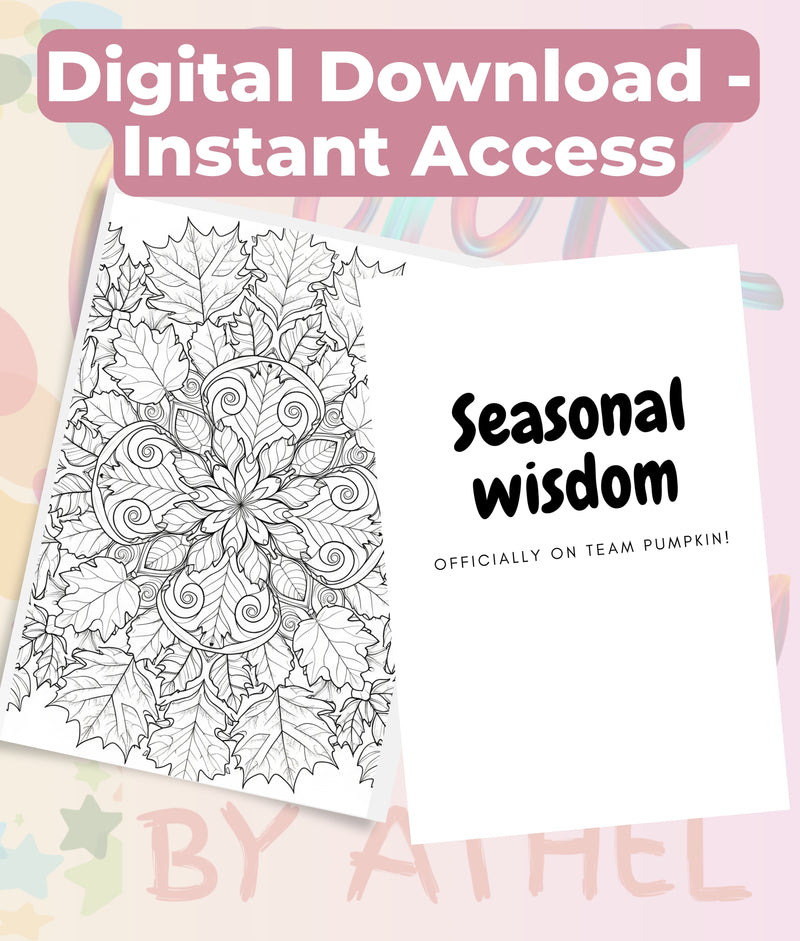 Fall Mandala & Patterns Coloring Books Bundle - CraftNest - Digital Crafting and Art