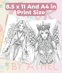 Fierce Fantasy Women Coloring Books Bundle - CraftNest - Digital Crafting and Art