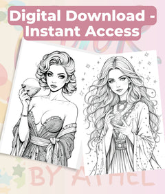 Fierce Witches Coloring Books Bundle - CraftNest - Digital Crafting and Art