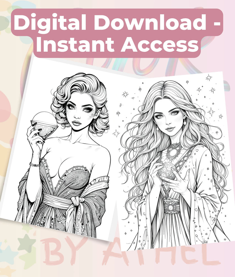 Fierce Witches Coloring Books Bundle - CraftNest - Digital Crafting and Art
