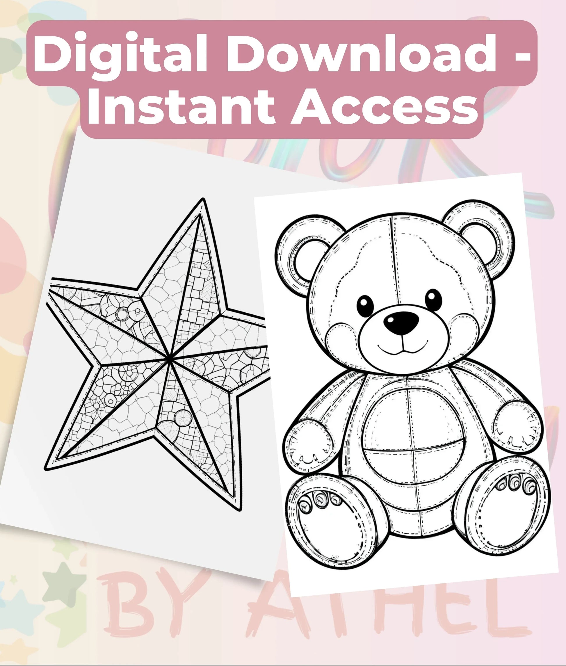 PatchworkStitched Coloring Books Bundle Vol 1 - CraftNest - Digital Crafting and Art