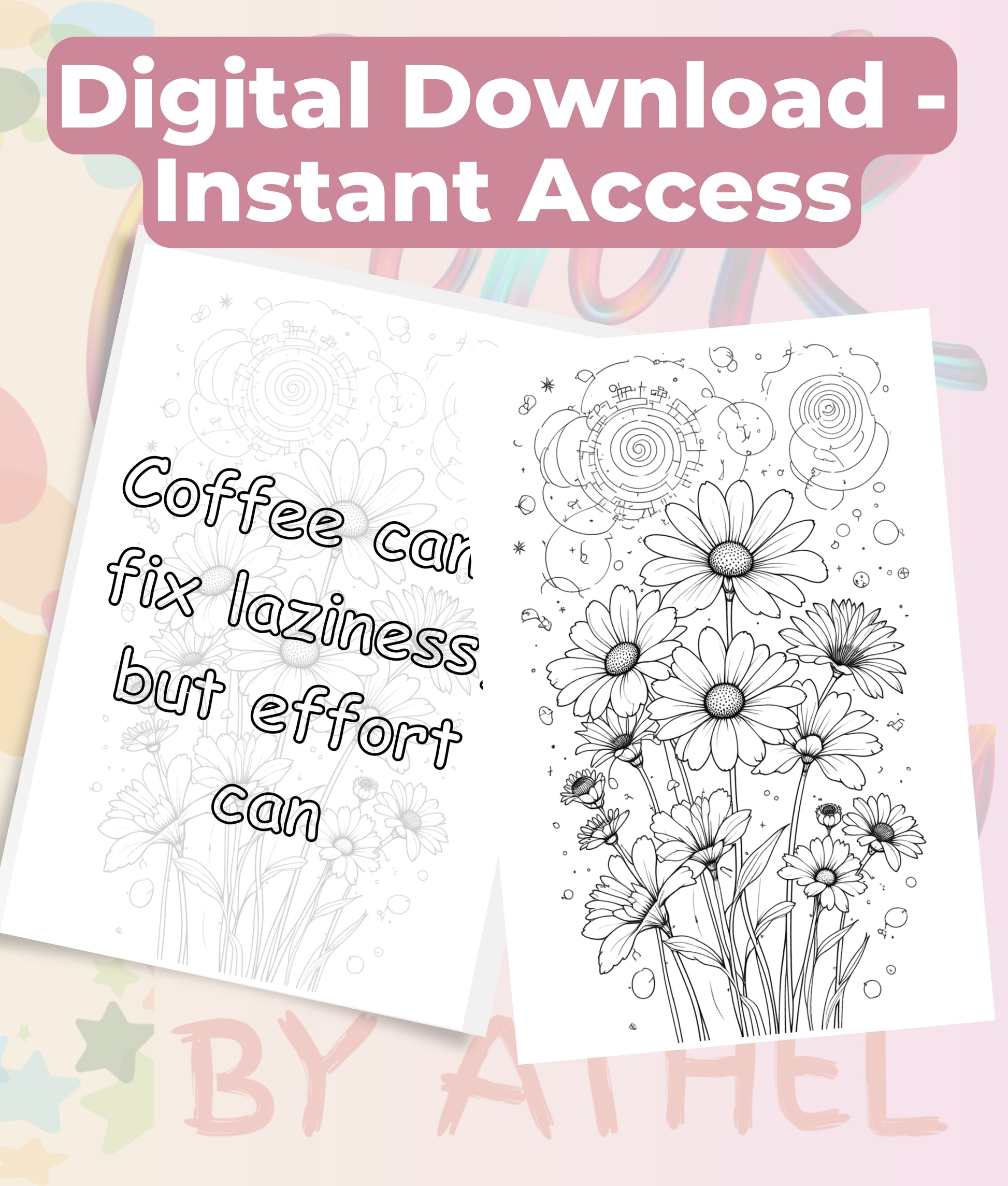 Celestial Garden Motivational Coloring Book Bundle - CraftNest - Digital Crafting and Art