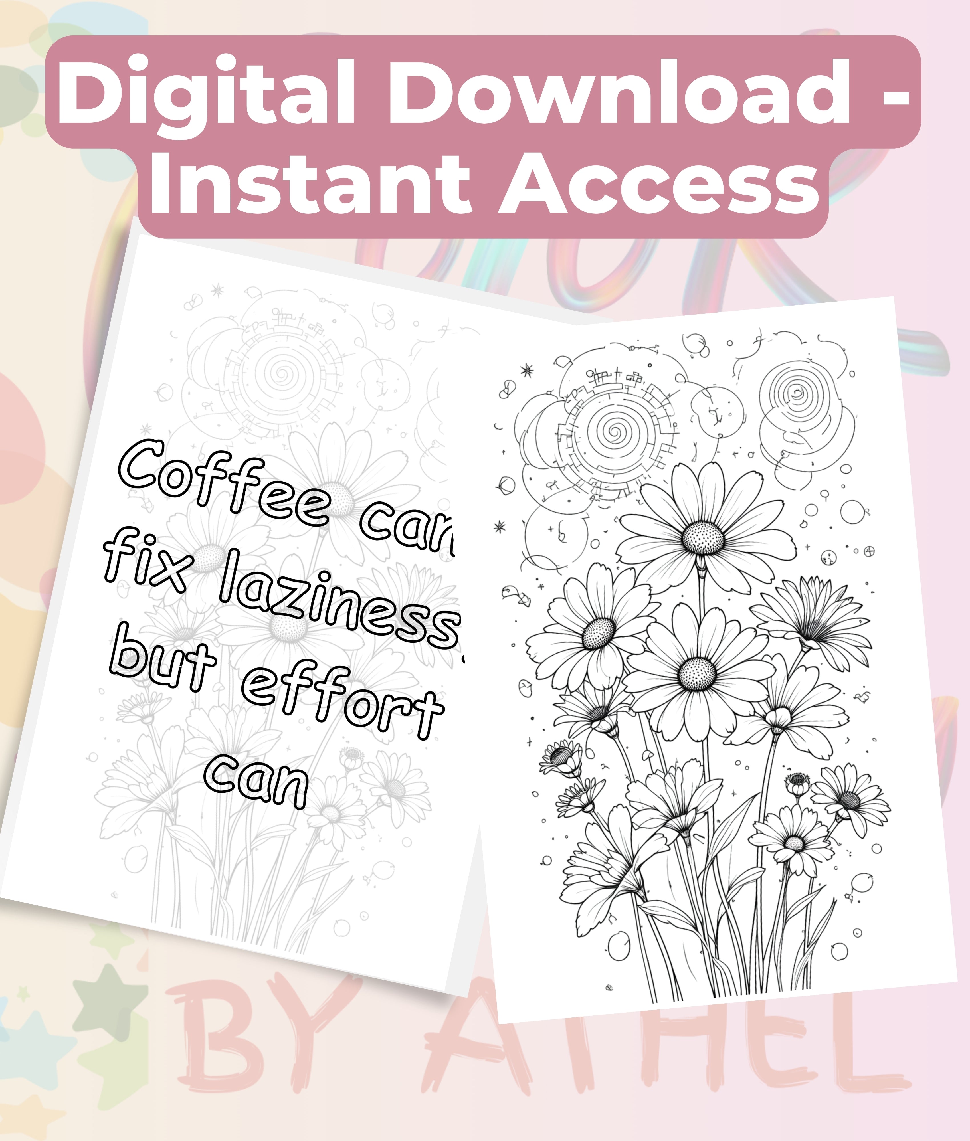 Celestial Garden Motivational Coloring Book Bundle - CraftNest - Digital Crafting and Art