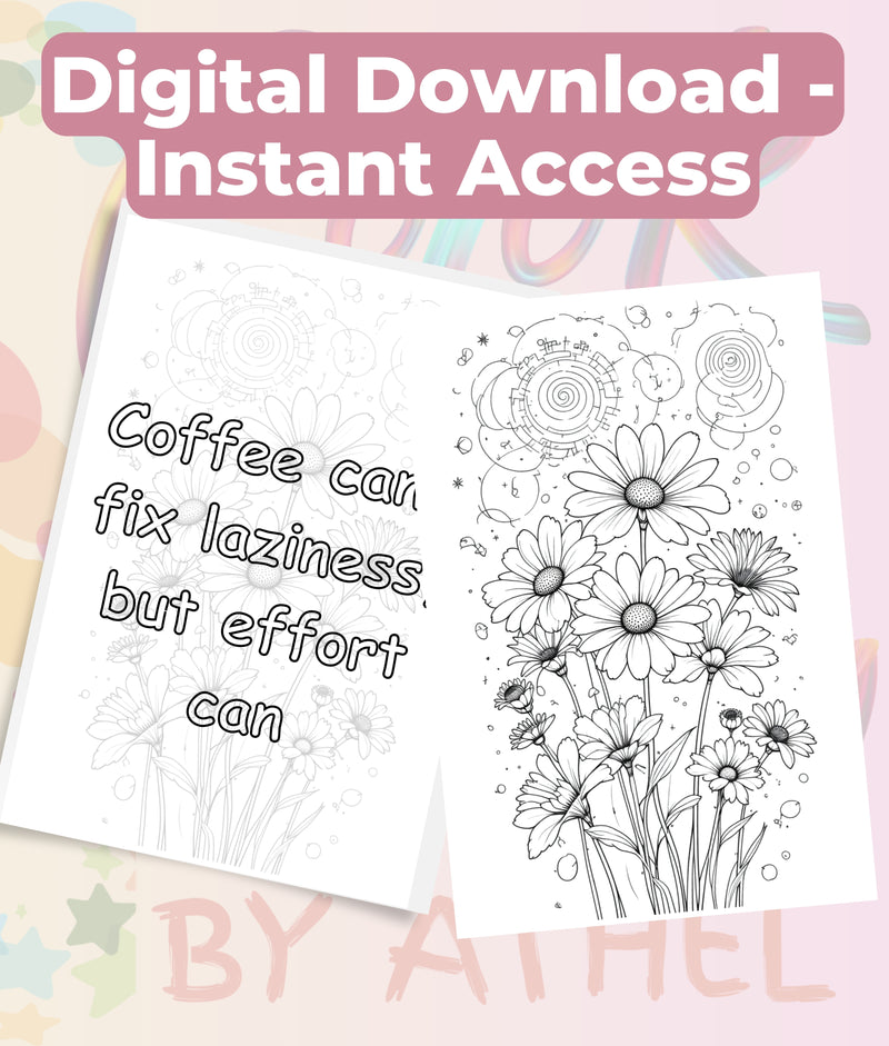 Celestial Garden Motivational Coloring Book Bundle - CraftNest - Digital Crafting and Art