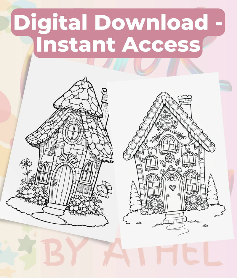 PatchworkStitched Vol 3: Houses Coloring Book Bundle - CraftNest - Digital Crafting and Art