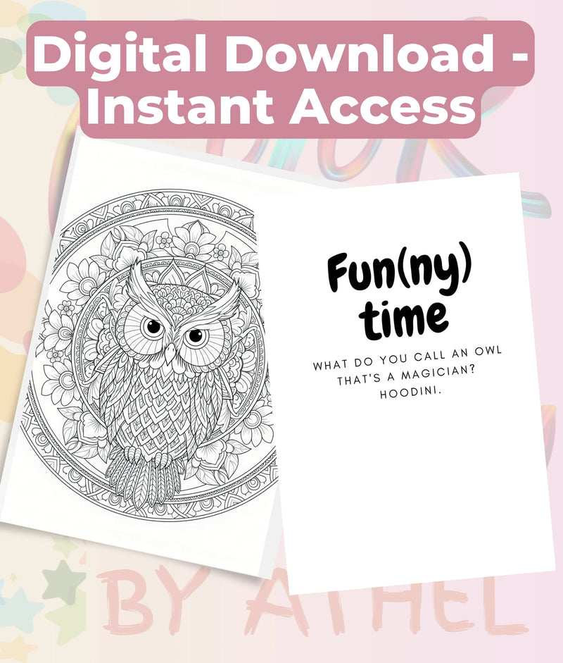 Owl Mandala Coloring Book Bundle - CraftNest - Digital Crafting and Art