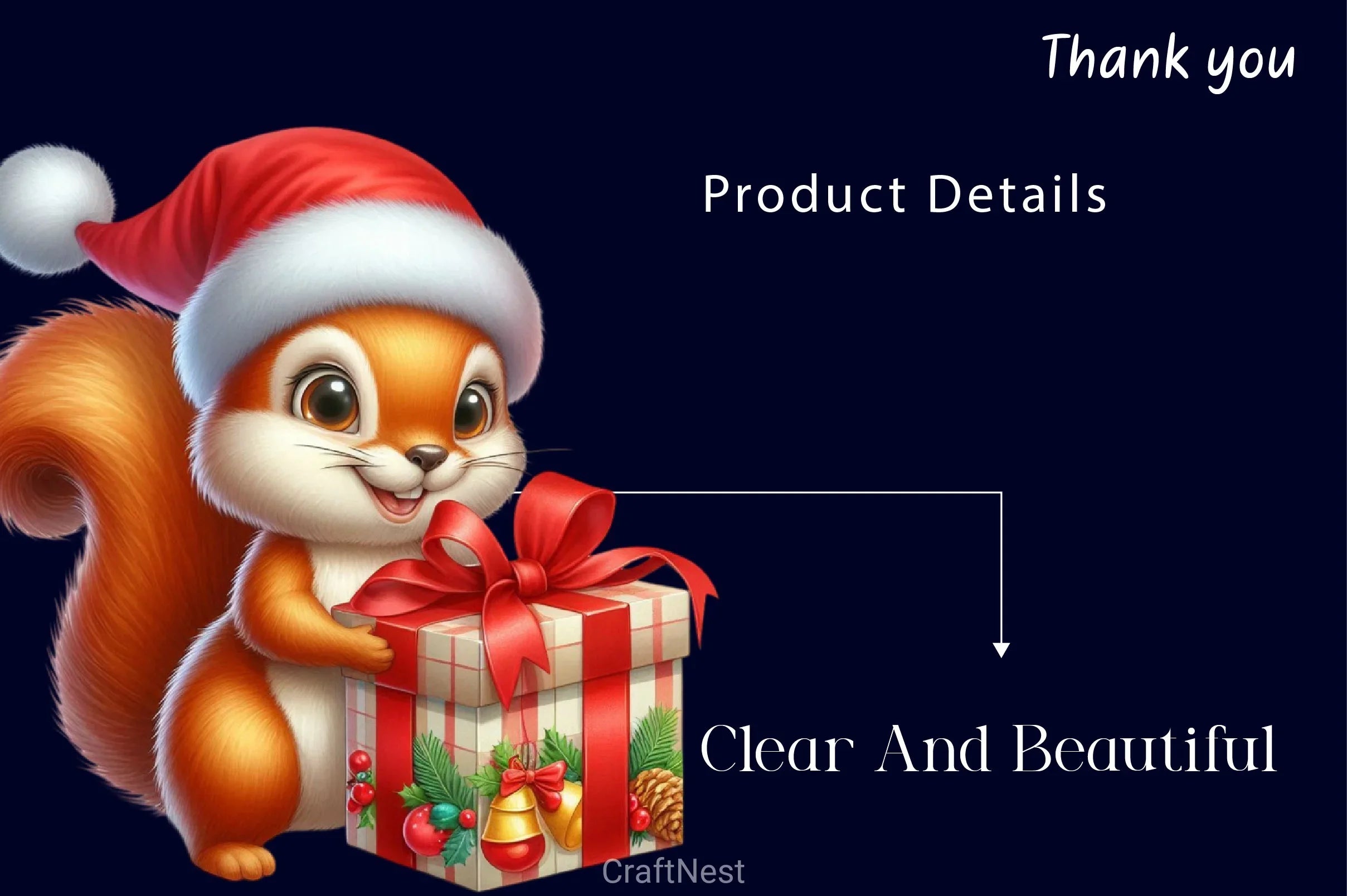 Christmas Squirrel Clipart Bundle 7 - CraftNest - Digital Crafting and Art