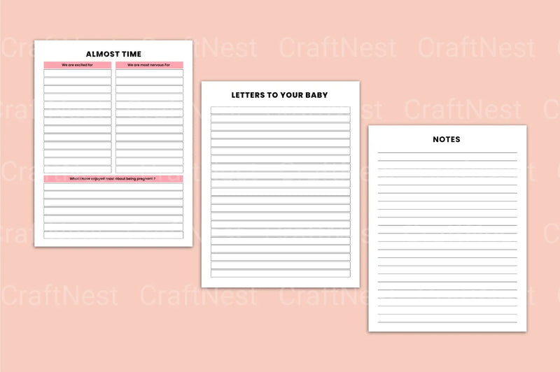 Pregnancy KDP Journal: Track Your Journey - CraftNest - Digital Crafting and Art