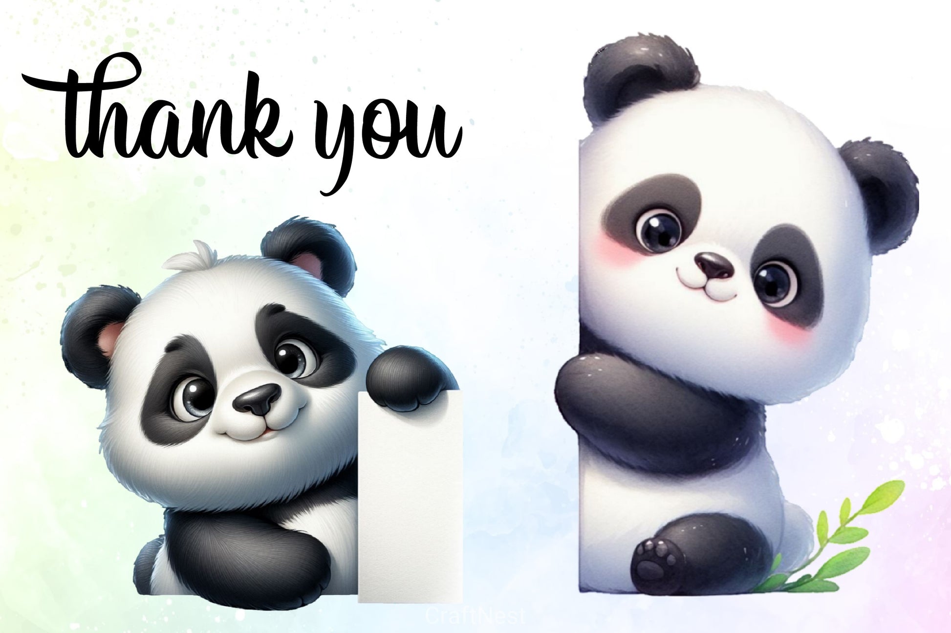 Panda Peeking Clipart Bundle - CraftNest - Digital Crafting and Art