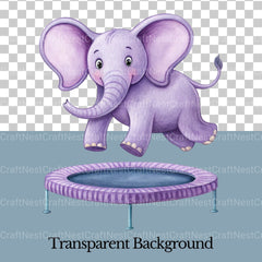 Purple Elephants Clipart Bundle - CraftNest - Digital Crafting and Art