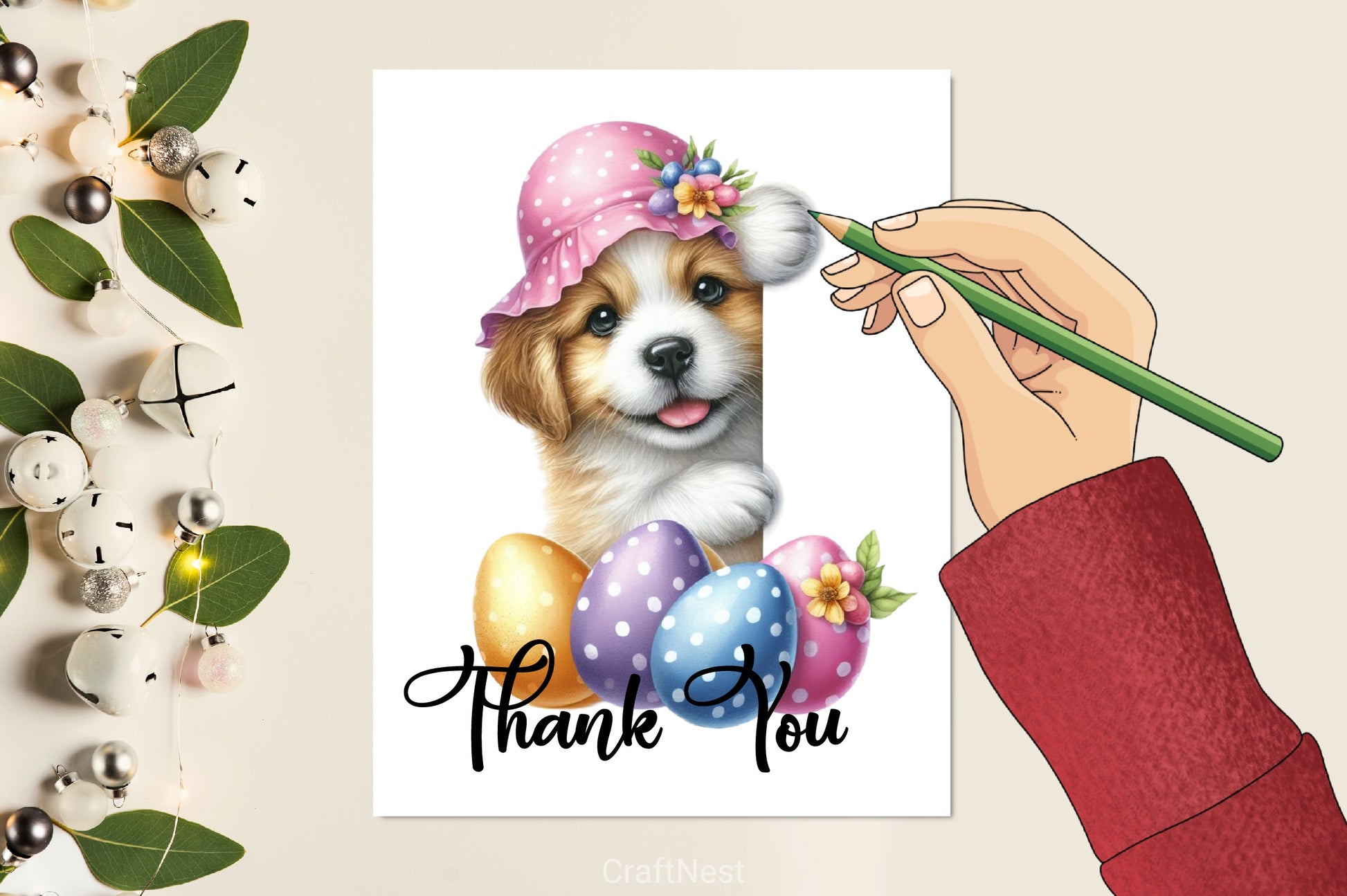 Easter Dog Peeking Clipart Bundle - CraftNest - Digital Crafting and Art