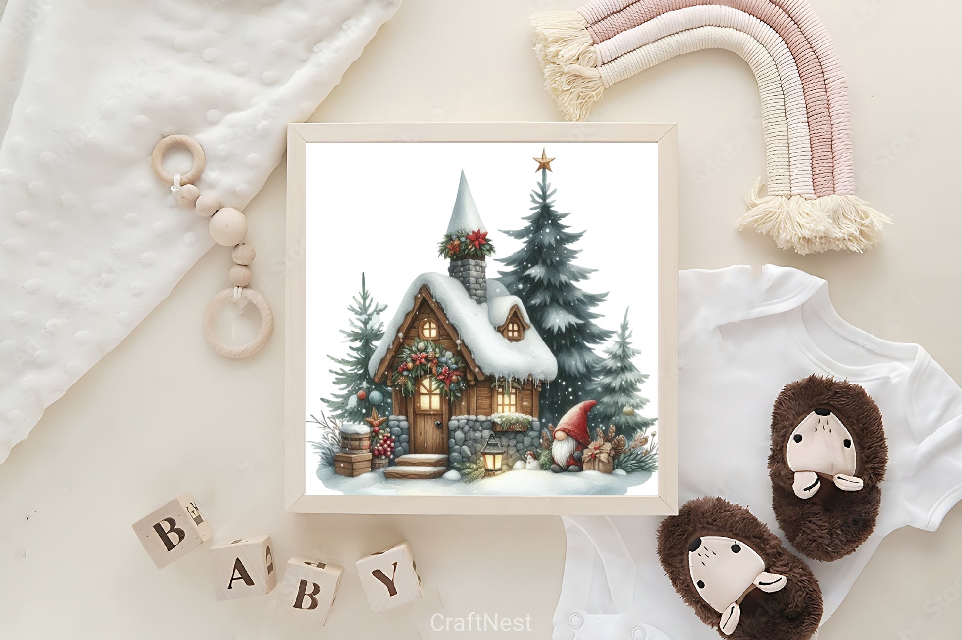 Christmas Gnome House Clipart Bundle - CraftNest - Digital Crafting and Art