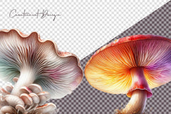 Pastel Mystic Mushroom Clipart Bundle - CraftNest - Digital Crafting and Art