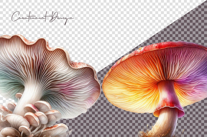Pastel Mystic Mushroom Clipart Bundle - CraftNest - Digital Crafting and Art