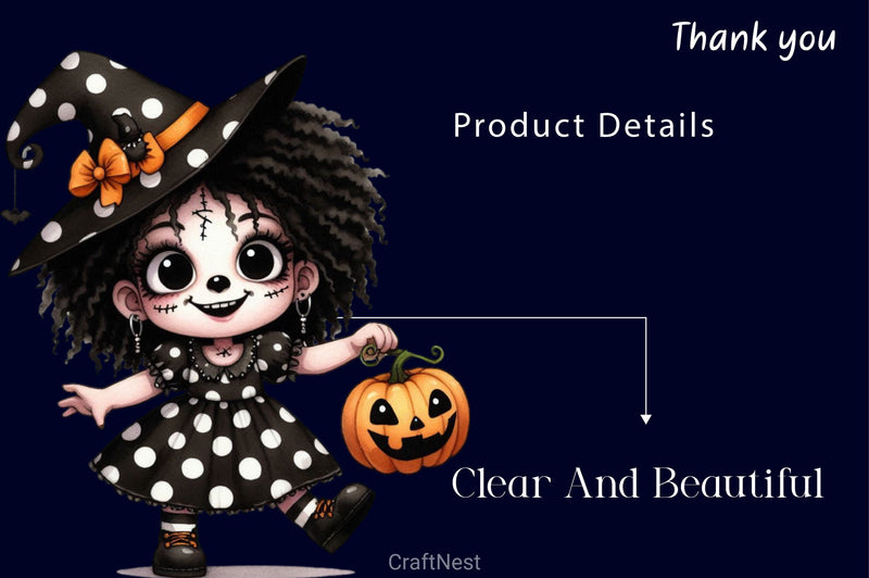 Black Girl Halloween Clipart Bundle 2 - CraftNest - Digital Crafting and Art