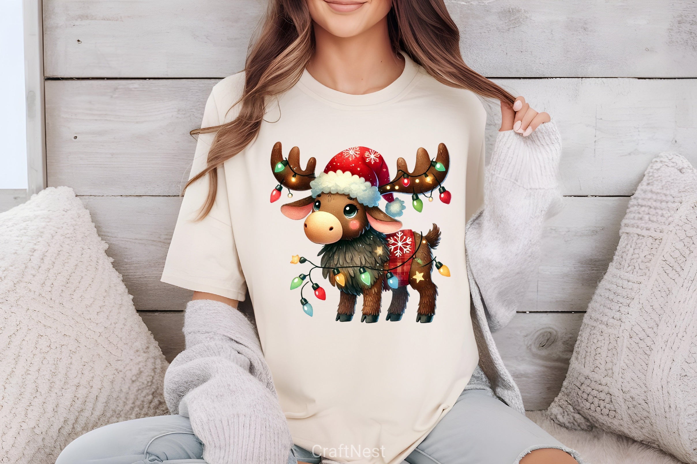 Christmas Moose Clipart Bundle - CraftNest - Digital Crafting and Art