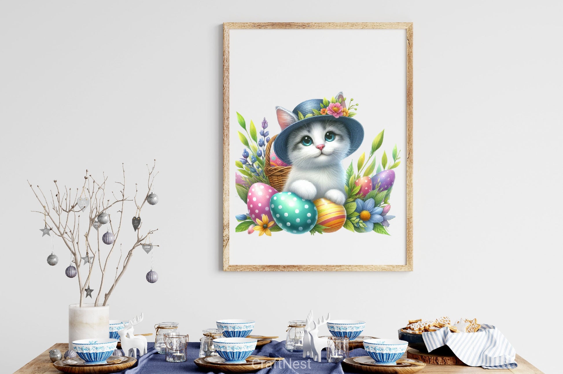 Easter Cat Peeking Clipart Bundle 2 - CraftNest - Digital Crafting and Art