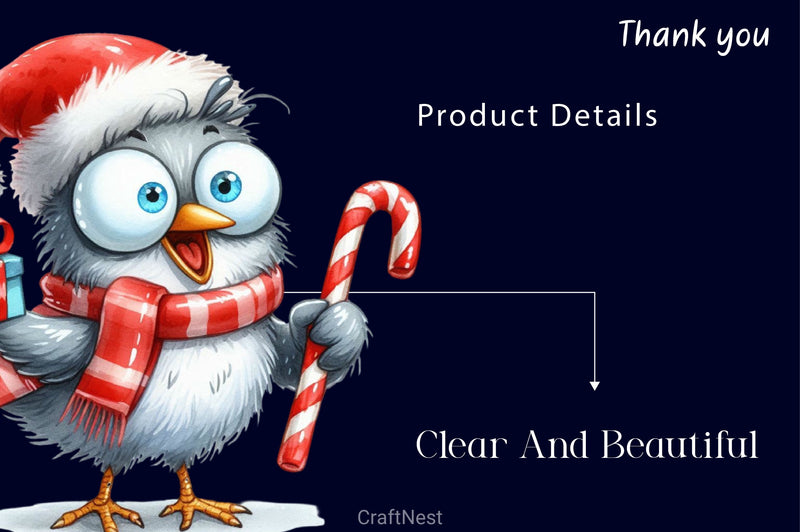 Christmas Birds Funny Birds Clipart Bundle - CraftNest - Digital Crafting and Art