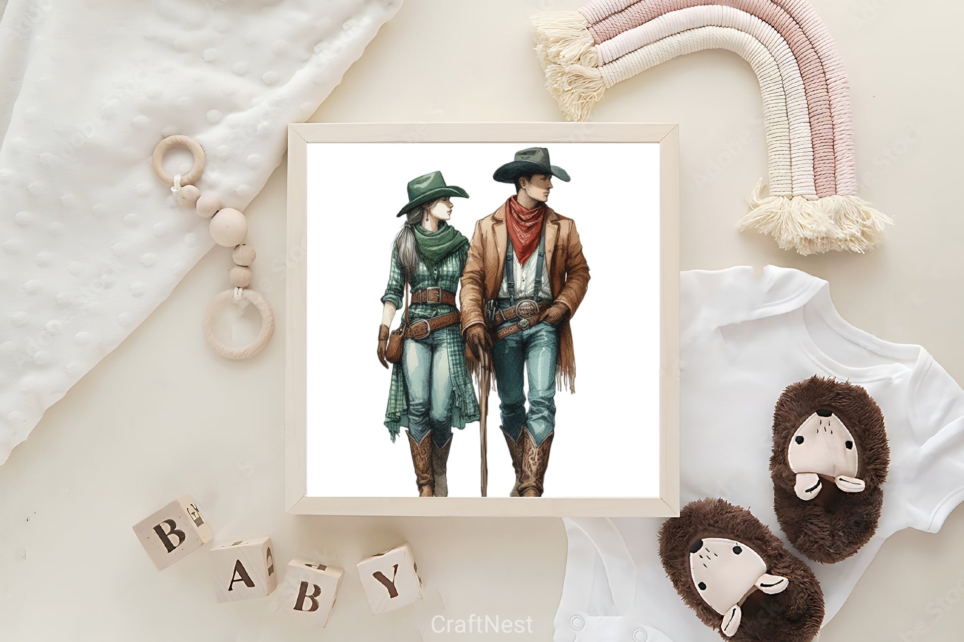 Cowboy & Woman Clipart Bundle - CraftNest - Digital Crafting and Art