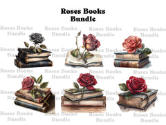 Roses Books Clipart - CraftNest