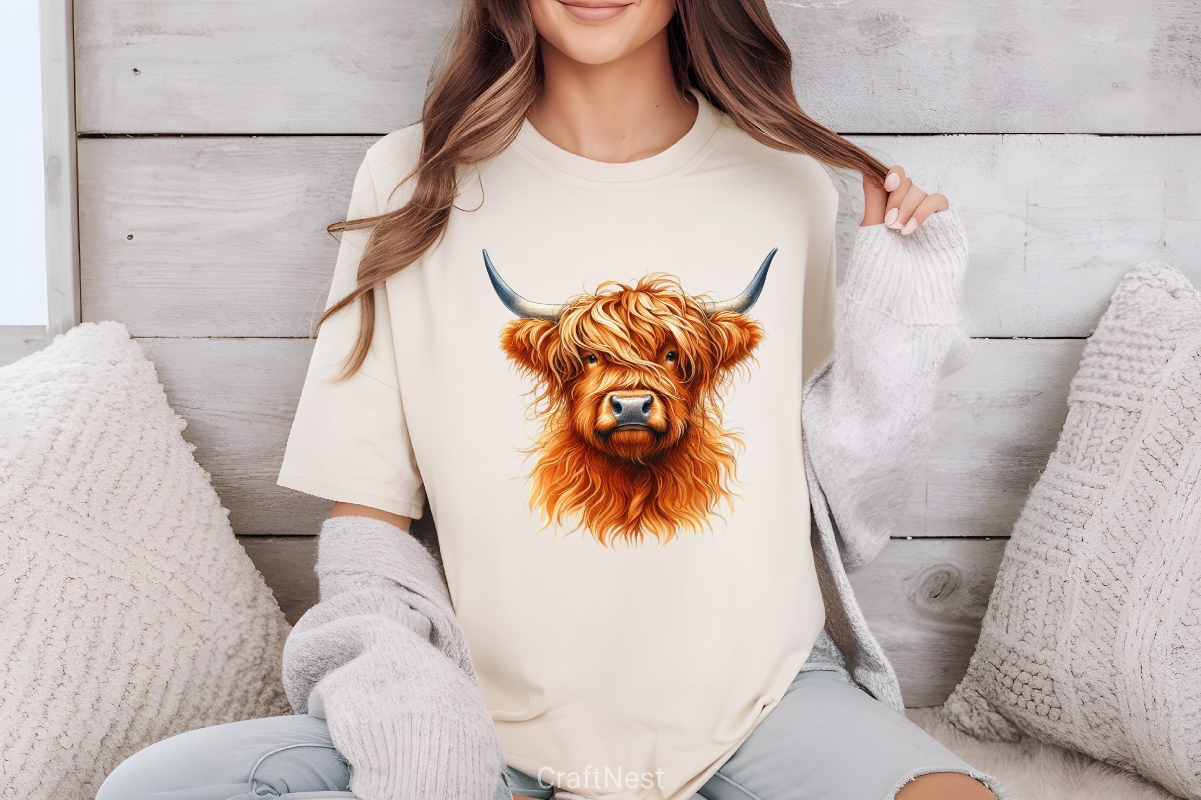 Highland Cow Clipart Bundle - CraftNest - Digital Crafting and Art